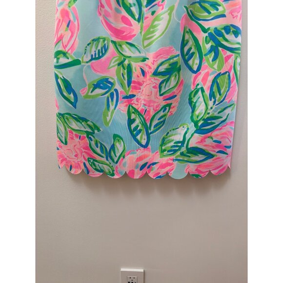 Lilly Pulitzer Girls Size 12 Floral Scalloped Hem Dress Multicolor Polyester & S - Picture 4 of 6